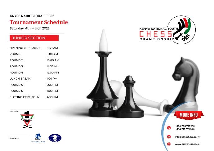 Tenth Empire - Kenya Open Chess Championship 2023 has been announced by  Chess Kenya. See poster for details