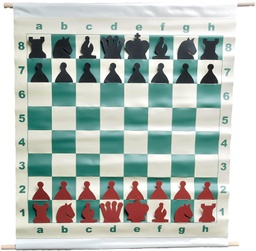 Slotted Style Vinyl Demo Chess Set with Deluxe Carrying bag